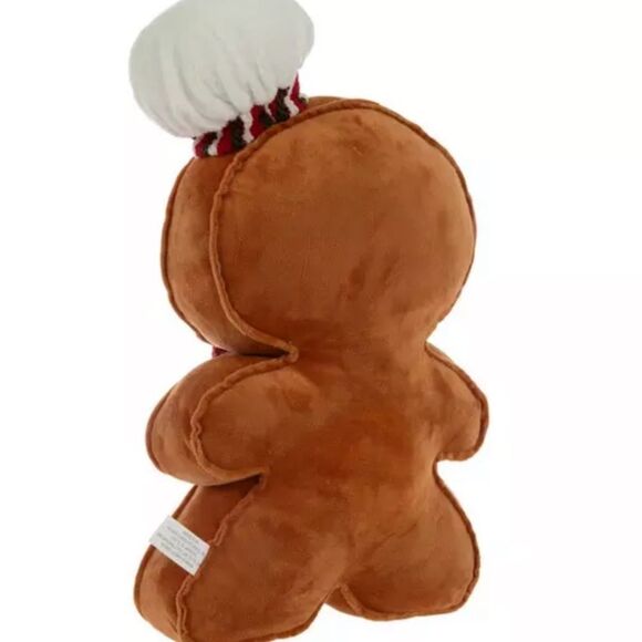 Gingerbread Baker Plush Gingerbread Man Plush with Red Bow - Picture 3 of 3